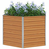 Raised Garden Bed Light Brown 129 x 129 x 77 cm 42017322