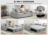 Two-Seater Pull-Out Sofa Bed - Light Grey T3398P344482