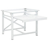 Washing Machine Pedestal with Pull-Out Shelf White 50449