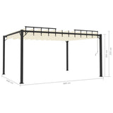 Gazebo with Louvered Roof 3x4 m Cream Fabric and Aluminium 313927