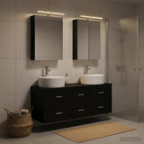 Bathroom Furniture Set 5 pcs Black Oak 3406912