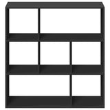 Room Divider Bookcase Black 102x29x103.5 cm Engineered Wood 858049