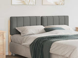 Upholstered Headboard Brown and Light Grey 120 cm 880188