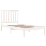 Bed Frame without Mattress White Solid Wood Small Single 3103804