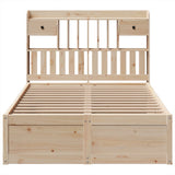 Bed Frame without Mattress 135x190 cm Double Solid Wood Pine 3323509