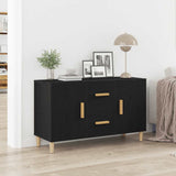 Sideboard Black Oak 100x36x60 cm Engineered Wood 862094