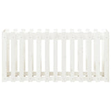 Garden Raised Bed with Fence Design White 150x50x70 cm Solid Wood Pine 832498