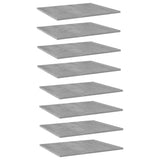 Bookshelf Boards 8 pcs Concrete Grey 60x50x1.5 cm Engineered Wood 805275