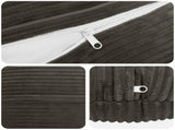 Cushion Cover 6 pcs HEERLEN Anthracite 60 cm Corduroy 922930