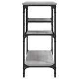 Console Table with Shelves Grey Sonoma 100x35x75 cm 837785