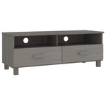 TV Cabinet HAMAR Light Grey 106x40x40 cm Solid Wood Pine 340471