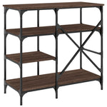 ZNTS Baker's Rack Brown Oak 90x40x84 cm Engineered Wood and Metal 845425