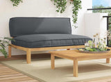 Sofa Set Plain Anthracite 120 x 80 x 69 cm Solid Acacia Wood 3418206