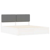 Bed Frame with Upholstered Headboard Light Grey 180 x 200 cm 3398148