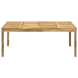 Garden Dinner Table White 196 x 100.5 x 75 cm Solid Acacia Wood 901717