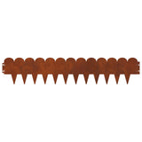 Lawn Edging 30 pcs 103 x 20 cm Steel Rusty 8008692