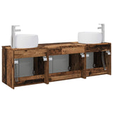 Bathroom Cabinet Set 3 pcs Old Wood 49.5 x 44.5 x 66 cm 3405715
