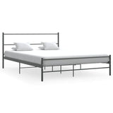 Bed Frame without Mattress Grey Metal 140x200 cm 286494