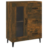 Sideboard Smoked Oak 69.5x34x90 cm Engineered Wood 817366