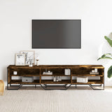 TV Cabinet Smoked Oak 180x34x41 cm Engineered Wood 848576
