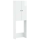 Toilet Cabinet BREDA High Gloss White 66 x 25.5 x 190 cm 897579