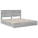 Storage Bed Grey Sonoma 180 x 200 cm Engineered Wood 3411185