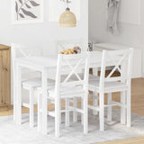 5 Piece Dining Set White 240883