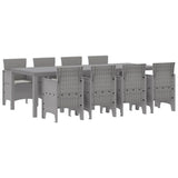 Garden Dining Set 9 pcs White Polypropylene 3378744