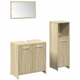 3 Piece Bathroom Furniture Set Sonoma Oak Engineered Wood 3324971