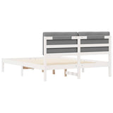 Bed Frame with Upholstered Headboard Light Grey 150 x 200 cm 878043