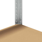 5-Layer Heavy-duty Shelf Silver Steel&Engineered Wood 4016958