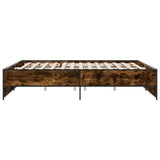 Bed Frame without Mattress Smoked Oak 200x200 cm 3279869