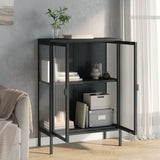 Sideboard Black 75x35x105 cm Glass and Steel 353003