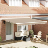 Retractable Awning Manual Beige 400 x 300 cm Fabric 3330609