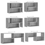 TV Cabinet Concrete Grey 149x30x52 cm Engineered Wood 808363
