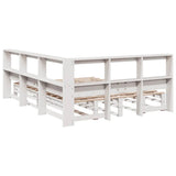 Bookcase Bed without Mattress White 160x200cm Solid Wood Pine 3324494