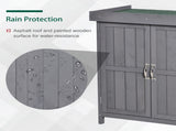 Small Shed, Wooden Garden Shed with Openable Hinged Roof and Removable Shelf, Outdoor Tool Storage T3398P322187