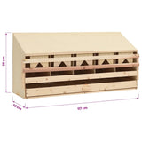 170660 Chicken Laying Nest 5 Compartments 117x33x38 cm Solid Pine Wood