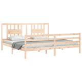 Bed Frame without Mattress 200x200 cm Solid Wood 3194591