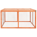 ZNTS Rabbit Hutch 124x120x60 cm Solid Firwood 170876