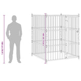 Outdoor Dog Kennel 150x150x185 cm 145761