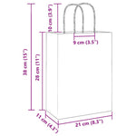 ZNTS Paper Bags 250 pcs with Handles Blue 21x11x28 cm 4101699