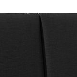 Upholstered Headboard Black 120 cm Solid Pine Wood 879296