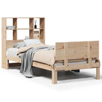ZNTS Bookcase Bed without Mattress 75x190cm Small Single Solid Wood Pine 3322650