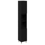 Bathroom Furniture Set 3 pcs Black Oak 30 x 30 x 190 cm 3333096