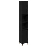 Bathroom Furniture Set 3 pcs Black Oak 30 x 30 x 190 cm 3333096