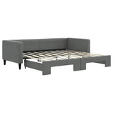 Daybed with Trundle without Mattress Dark Grey 90x190 cm Single 3196648