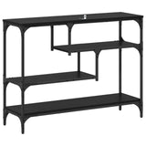 Console Table Black Oak 100 x 30 x 75 cm Engineered wood 883542