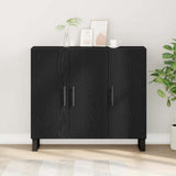 Sideboard Black Oak 90 x 34 x 80 cm Engineered Wood 862955