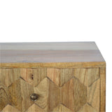 Pineapple Carve 2 Drawer Bedside IN270